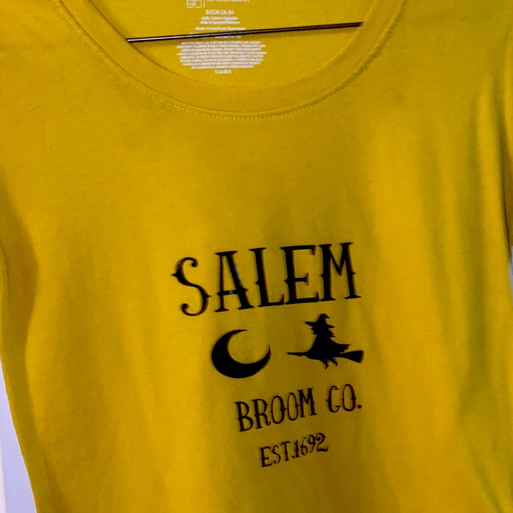 Women’s mustard yellow home made tee